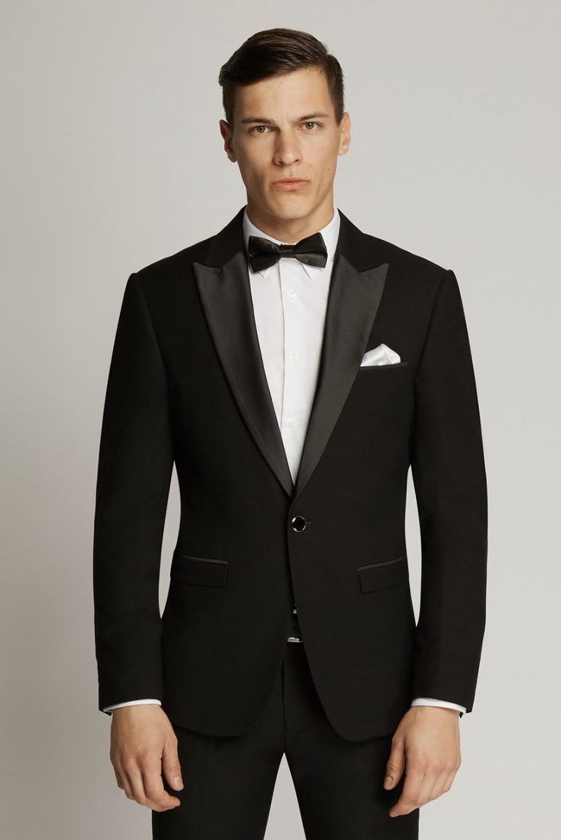 Suitor | Black Peak Tuxedo | Buy Mens Suits & Tuxedos | Suitor
